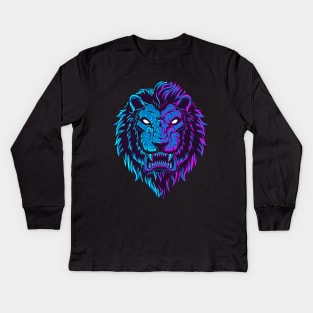 Lion Glow In The Dark Kids Long Sleeve T-Shirt